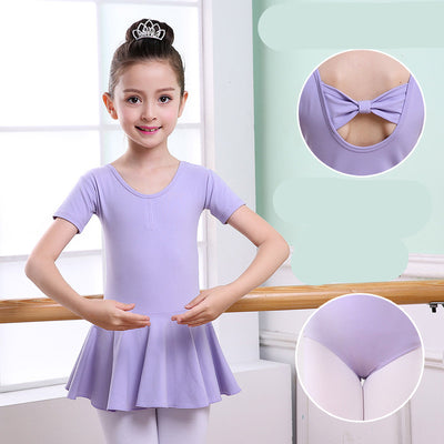 Ropa de Danza Infantil: Tutú Corto de Manga Corta para Niñas - Image 7
