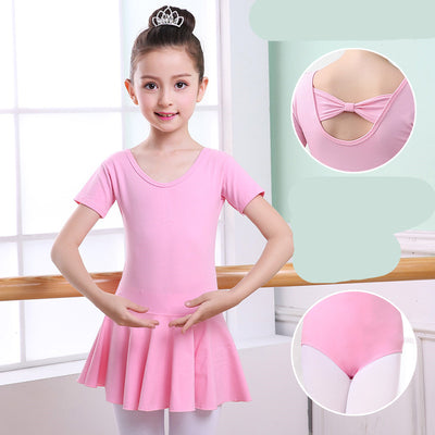 Ropa de Danza Infantil: Tutú Corto de Manga Corta para Niñas - Image 8