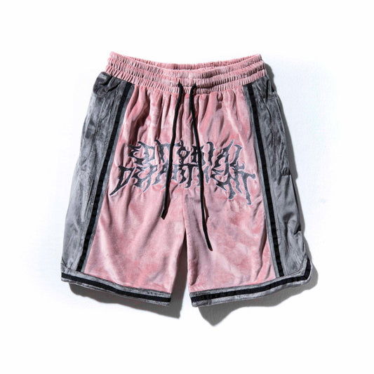 Shorts Hip-Hop de Terciopelo con Bordado - Pantalones Cortos Deportivos Holgados para Hombre - Image 2