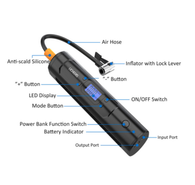Compresor de Aire Portátil Inalámbrico para Auto con Pantalla Digital - Image 13