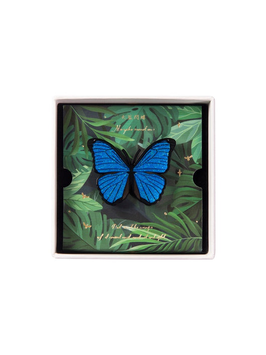 Broche Mariposa Azul Edición Limitada - Accesorio de Diseño Original para Abrigo - Image 8