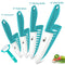 Set de 5 Cuchillos de Cerámica Blanca con Soporte - Cuchillas de Circonia