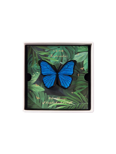 Broche Mariposa Azul Edición Limitada - Accesorio de Diseño Original para Abrigo - Image 3