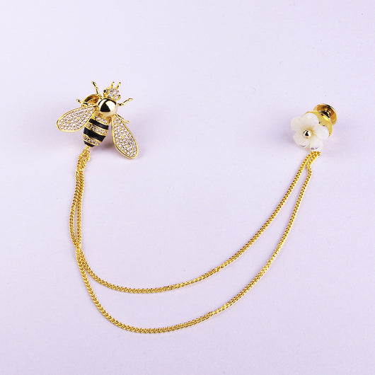 Broche Abeja Lujo Coreano - Alfiler Decorativo Cadena para Blusa y Accesorios - Image 24