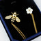 Broche Abeja Lujo Coreano - Alfiler Decorativo Cadena para Blusa y Accesorios