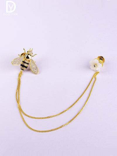 Broche Abeja Lujo Coreano - Alfiler Decorativo Cadena para Blusa y Accesorios - Image 7