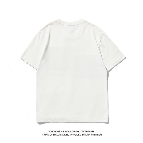 Camiseta Japonesa de Verano para Hombre - Algodón Puro de Manga Corta
