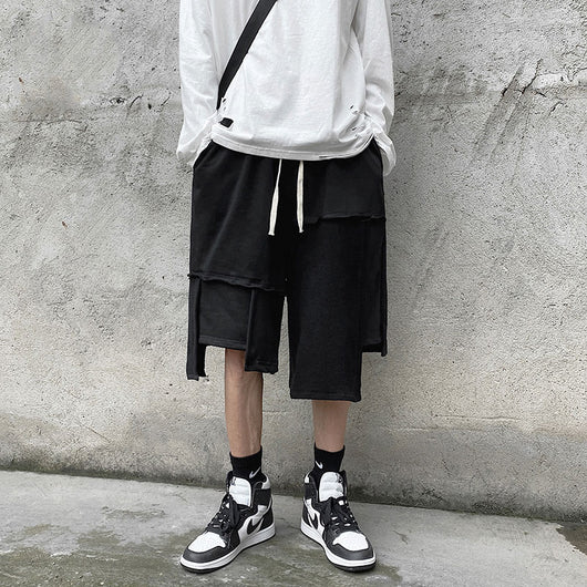 Shorts Deportivos Hip-Hop Diseño Irregular para Hombre - Estilo Urbano Casual - Image 9