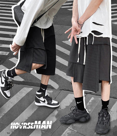Shorts Deportivos Hip-Hop Diseño Irregular para Hombre - Estilo Urbano Casual - Image 11