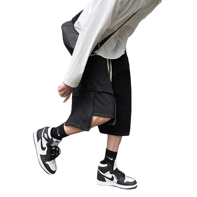 Shorts Deportivos Hip-Hop Diseño Irregular para Hombre - Estilo Urbano Casual - Image 12