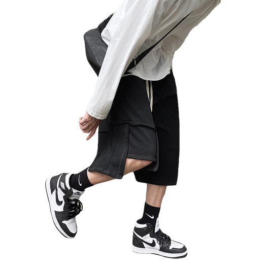 Shorts Deportivos Hip-Hop Diseño Irregular para Hombre - Estilo Urbano Casual - Image 12