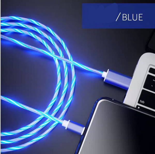 Cable de Carga USB-C Luminoso con Efecto Marquesina Multicolor