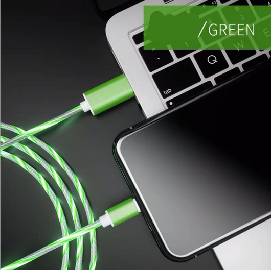 Cable de Carga USB-C Luminoso con Efecto Marquesina Multicolor