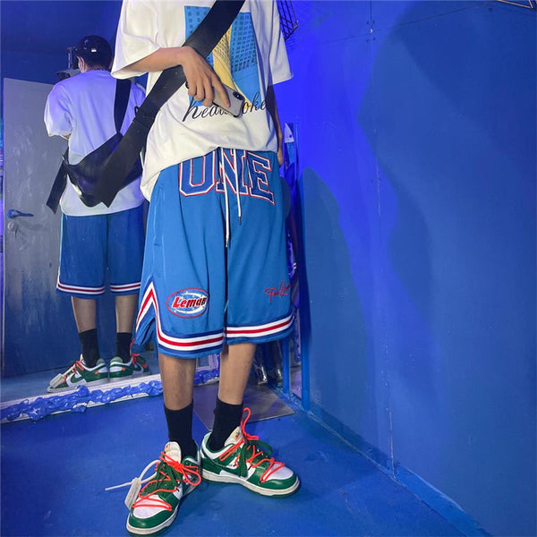 Pantalones Deportivos Holgados con Bordado de Letras