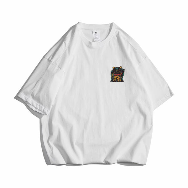 Camiseta Estilo Nacional Chino Rijindou Jinchao - Manga Corta Suelta Harajuku