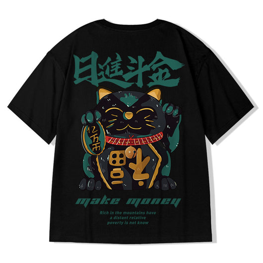 Camiseta Estilo Nacional Chino Rijindou Jinchao - Manga Corta Suelta Harajuku - Image 5