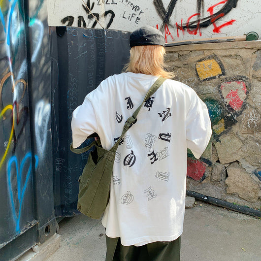 Playera Estilo Harajuku Flor de Cajú con Efecto Espuma - Tendencia Coreana Hip-Hop - Image 11