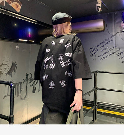 Playera Estilo Harajuku Flor de Cajú con Efecto Espuma - Tendencia Coreana Hip-Hop - Image 18