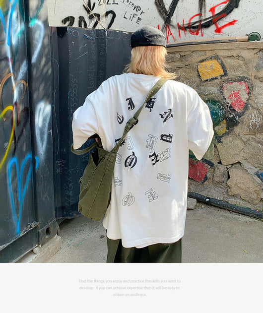 Playera Estilo Harajuku Flor de Cajú con Efecto Espuma - Tendencia Coreana Hip-Hop - Image 19