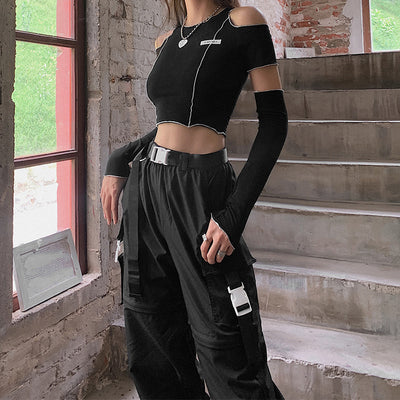 Camiseta Slim Escote Redondo para Mujer - Estilo Europeo Otoño Invierno - Image 9