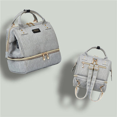 Mochila Pañalera Maternity Gris - Bolsa de Cambio Compacta para Viajes - Image 20