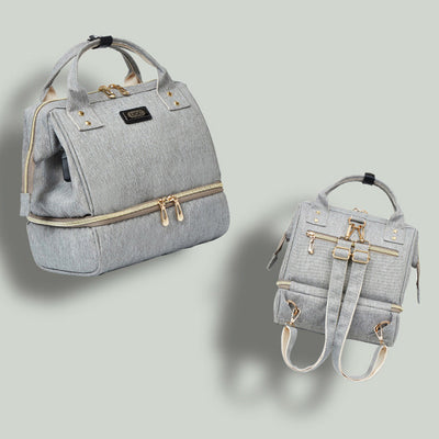 Mochila Pañalera Maternity Gris - Bolsa de Cambio Compacta para Viajes - Image 23