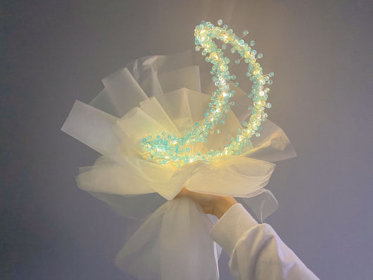 Kit DIY Ramo de Flores de Cuentas Hechas a Mano - Gipsófila y Luna - Image 10