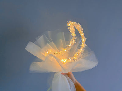 Kit DIY Ramo de Flores de Cuentas Hechas a Mano - Gipsófila y Luna - Image 11