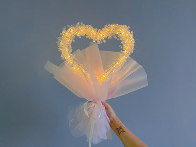 Kit DIY Ramo de Flores de Cuentas Hechas a Mano - Gipsófila y Luna - Image 5
