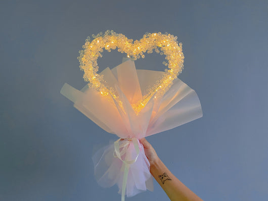 Kit DIY Ramo de Flores de Cuentas Hechas a Mano - Gipsófila y Luna - Image 5