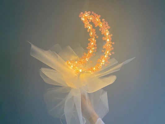 Kit DIY Ramo de Flores de Cuentas Hechas a Mano - Gipsófila y Luna - Image 2