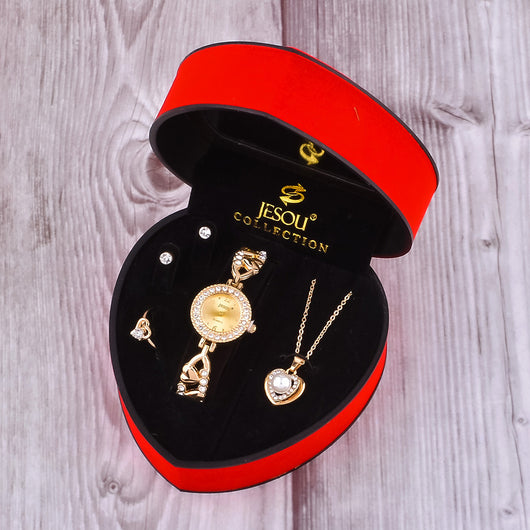 Juego de Joyería Elegante: Reloj, Collar, Anillo y Aretes - Image 10