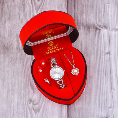 Juego de Joyería Elegante: Reloj, Collar, Anillo y Aretes - Image 6