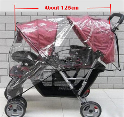 Protector Impermeable para Cochecito Doble - Asientos Delantero y Trasero - Image 6