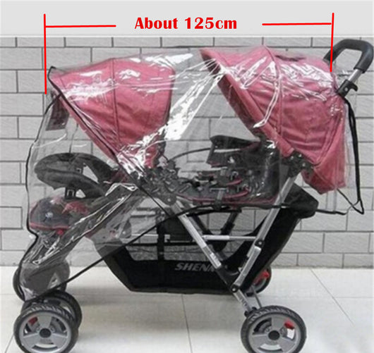 Protector Impermeable para Cochecito Doble - Asientos Delantero y Trasero - Image 6