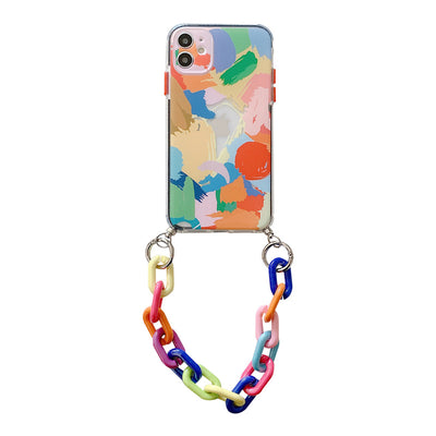 Funda Silicona Compatible con iPhone 12, 11, 8 Plus, XS, XS Max, XR - Protección Suave con Pulsera