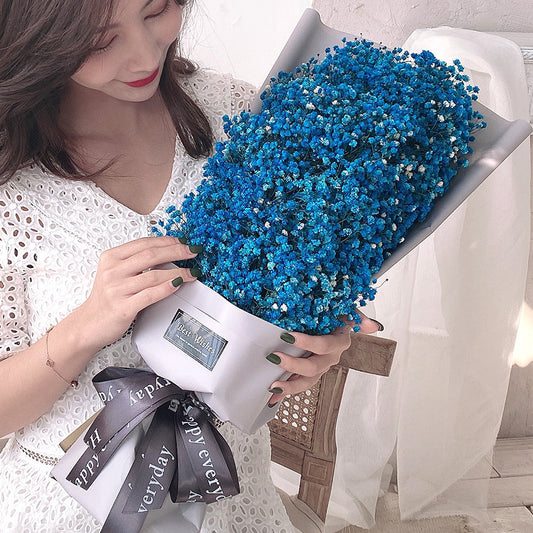 Ramo de Flores Eternas Gypsophila - Caja de Lujo para Regalo