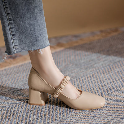 Zapatos Mary Jane Vintage Tacón Grueso Punta Cuadrada para Mujer - Image 10