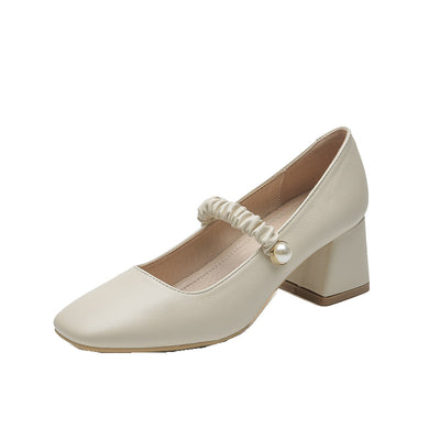 Zapatos Mary Jane Vintage Tacón Grueso Punta Cuadrada para Mujer - Image 8