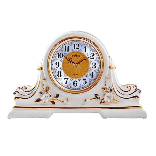 Reloj de Péndulo de Escritorio Estilo Europeo - Silencioso para Sala y Dormitorio