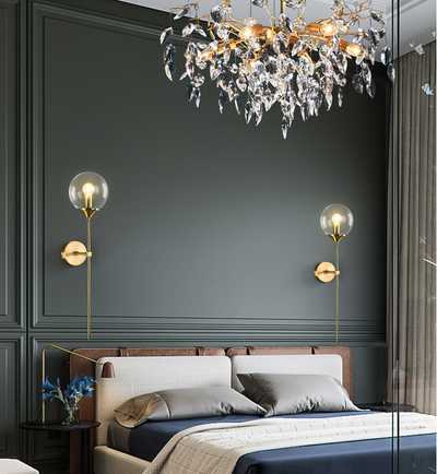 Lámpara de Pared Minimalista Vidrio y Bronce para Hoteles y Espacios Modernos - Image 7