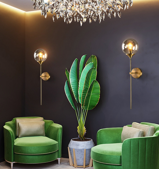 Lámpara de Pared Minimalista Vidrio y Bronce para Hoteles y Espacios Modernos - Image 9