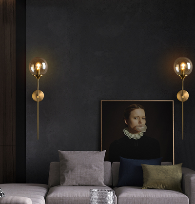 Lámpara de Pared Minimalista Vidrio y Bronce para Hoteles y Espacios Modernos - Image 8