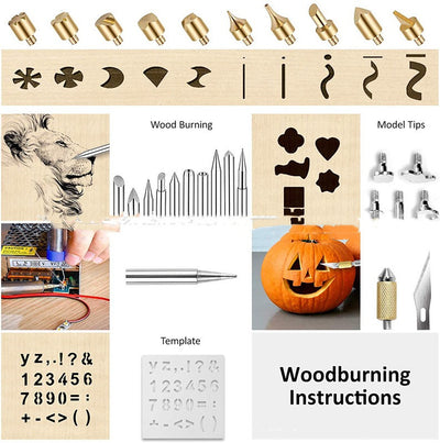 Kit Profesional de Pirograbado 99 Piezas con Termostato y Pluma Grabadora - Image 6
