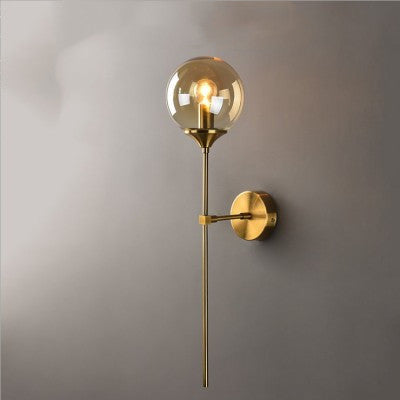 Lámpara de Pared Minimalista Vidrio y Bronce para Hoteles y Espacios Modernos - Image 3