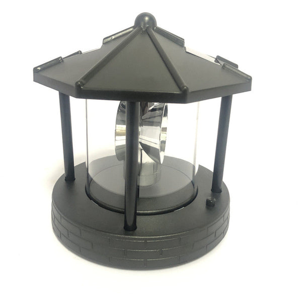 Faro Giratorio Solar para Jardín - Luz Decorativa Exterior Automática