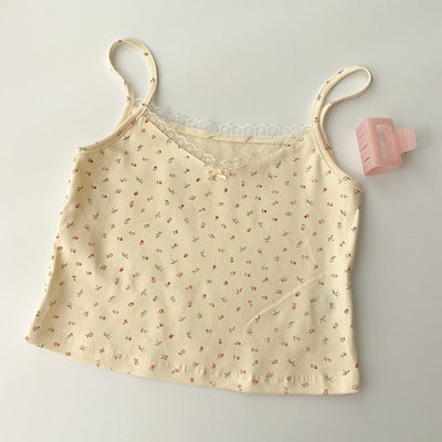 Blusa Camisola Mujer Verano Encaje Vintage Ajustada