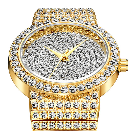Reloj de Mujer Dorado Coreano con Diamantes Estrella Resistente al Agua - Image 9