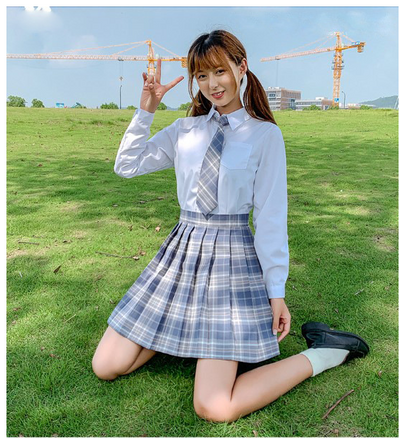 Falda Plisada Uniforme Escolar Japonés de Cintura Alta con Patrón Escocés - Image 18
