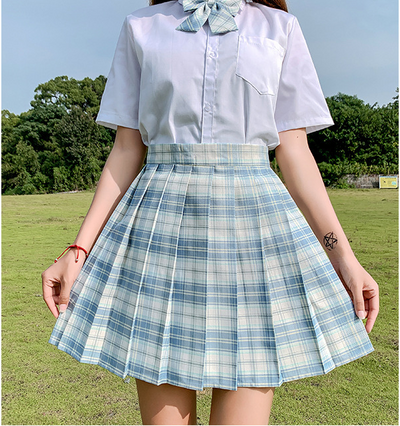 Falda Plisada Uniforme Escolar Japonés de Cintura Alta con Patrón Escocés - Image 20